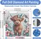 Diamond Art Kits for Adults – Highland Cow 5D Diamond Painting Kit, DIY Full Round Drill Gem Art for Beginners, Home Wall Decor & Gift, 14 x 14 Inch